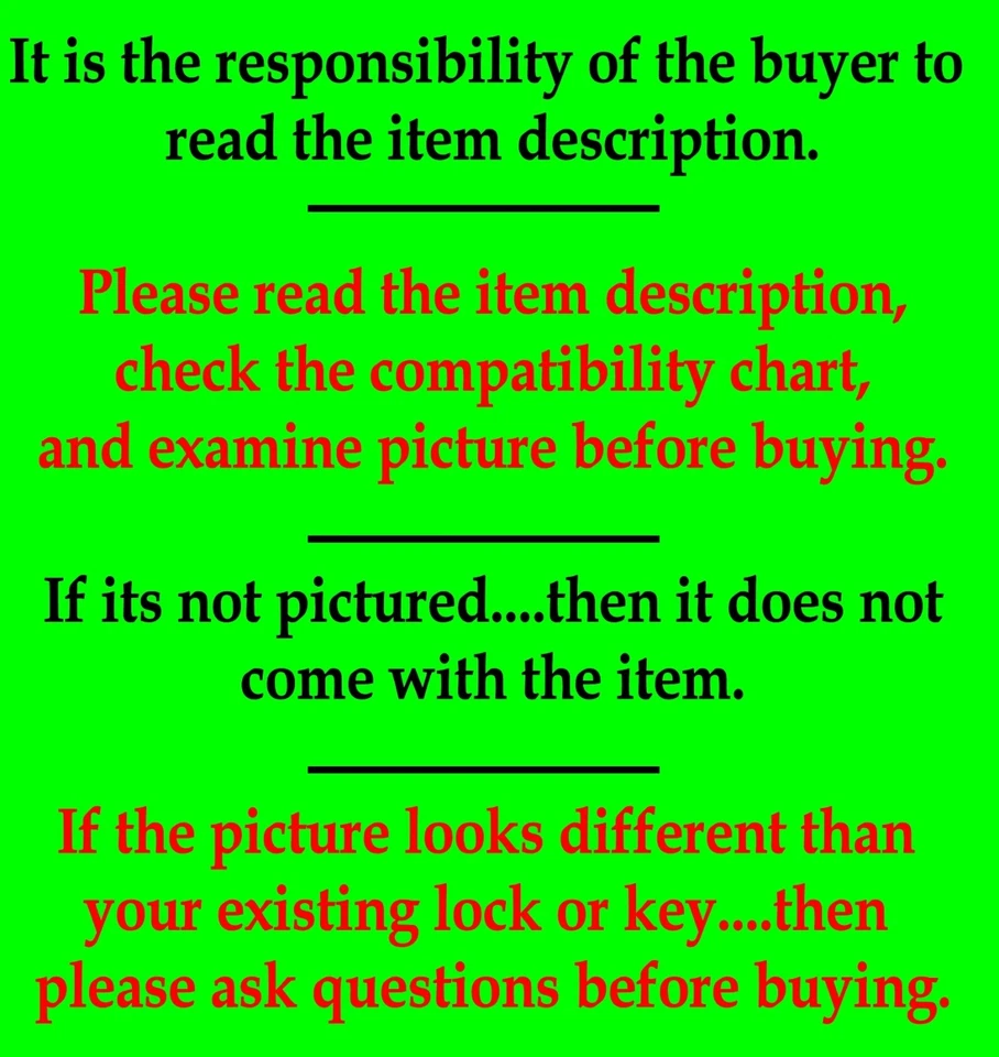 Chevy Astro GMC Safari 96-00 OEM Single Door Key Lock Cylinder Black 2 GM Keys - Image 2 of 2