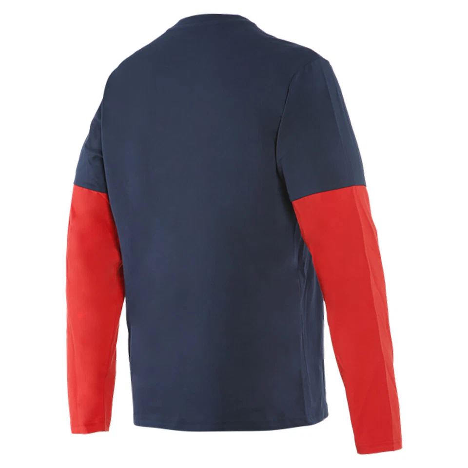 DAINESE PADDOCK T-SHIRT LS BLACK-IRIS/LAVA-RED/LAVA-RED S - Изображение 2 из 2