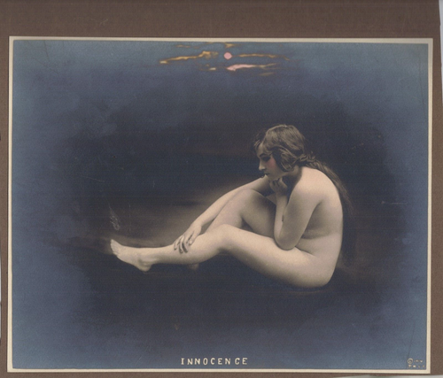 Charles Wesley Gilhousen INNOCENCE 1914 hand colored gelatin silver print nude