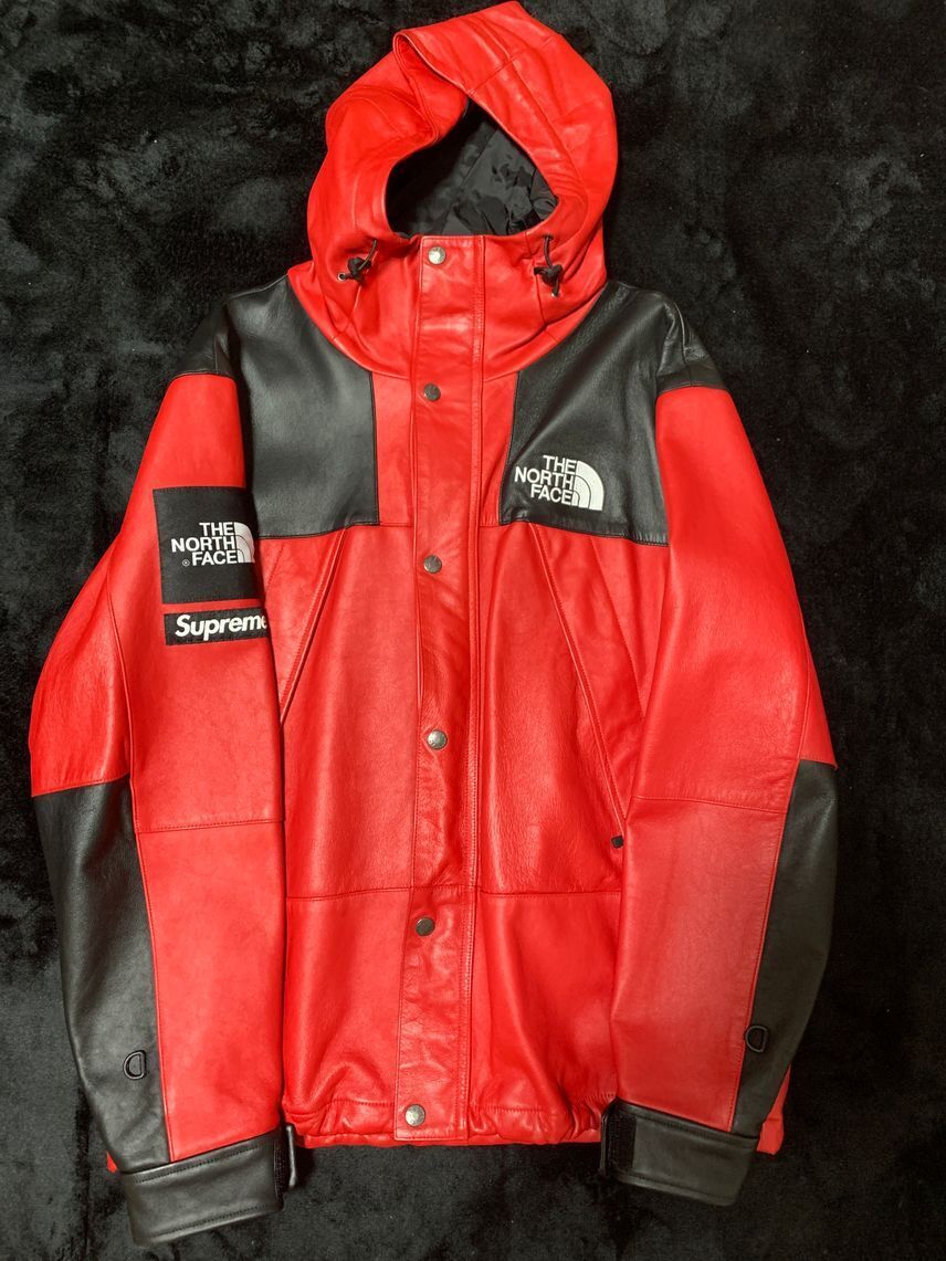 Supreme / The North Face Leather Mountain Parka Red from Supreme / The North Face Leather Mountain Parka Red from