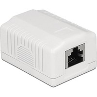 Delock RJ-45 Anschlussdose 1 Port Cat.6A Lsa, Weiß