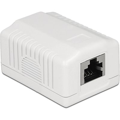 DeLOCK RJ-45 Anschlussdose 1 Port Cat.6a LSA, weiß