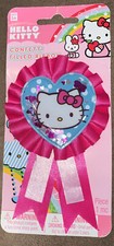 HELLO KITTY CONFETTI HEART FILLED RIBBON PINK 5  SUPER CUTE 