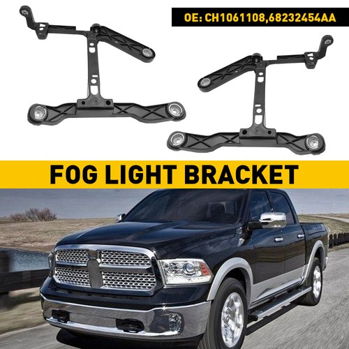 FRONT BUMPER SIDE SUPPORT FOG LAMP BRACKETS FOR DODGE PICKUP RAM 1500 2013-2018 - Picture 14 of 16