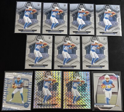 Brenden Rice (11) Card Lot 2024 Mosaic 2 Silver Mosaic Rookies 7 Base 1 Absolute