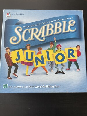 Pre-Owned 1999 VINTAGE Scrabble Junior Board Game Hasbro Milton Bradley Game