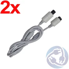 Lot - 2X WireSmith 6 ft Controller Cord Extension Cable for Sega Dreamcast 