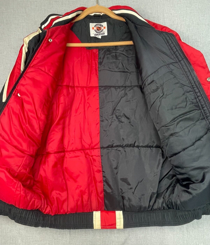 Vintage Starter NHL Detroit Red Wings Black Puffer Ice Hockey Jacket Medium - Bild 7 von 20