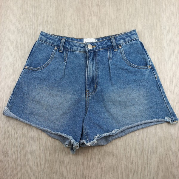 CALLI Denim Shorts Women's Size 10 High Rise Cut-off A-Line Not Stretch Blue