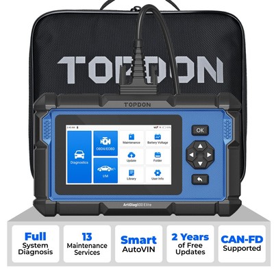 TOPDON AD600 Elite Car OBD2 Scanner Code Reader Check Engine Fault Diagnostic