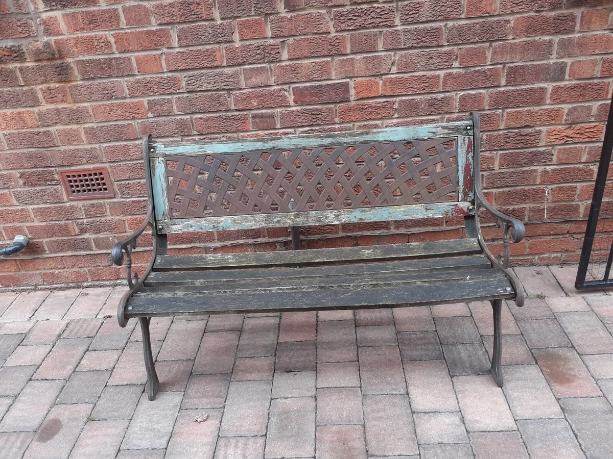 Used cast sale iron garden bench