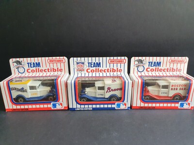 MATCHBOX MLB-90-02/12/15 RED, SOX + BRAVES + MARINERS x 3 FACTORY SEALED BOXED