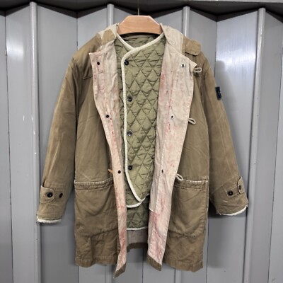 Vintage Stone Island Duffle Coat Jacket 80s Green Edge Badge