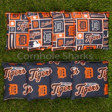 Cornhole Bean Bags Set of 8 ACA Regulation Bags Detroit Tigers Free Shipping
