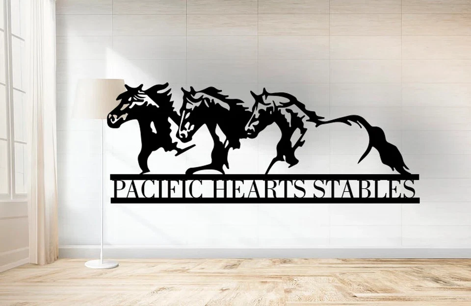 Personalized Horse Metal Name sign Farm Home Decor Decorative Wall Art Best gift - image 3 of 4