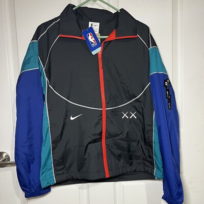 Brooklyn Nets x Nike x KAWS City Edition Courtside Zip Up Jacket Blue Red Sz S