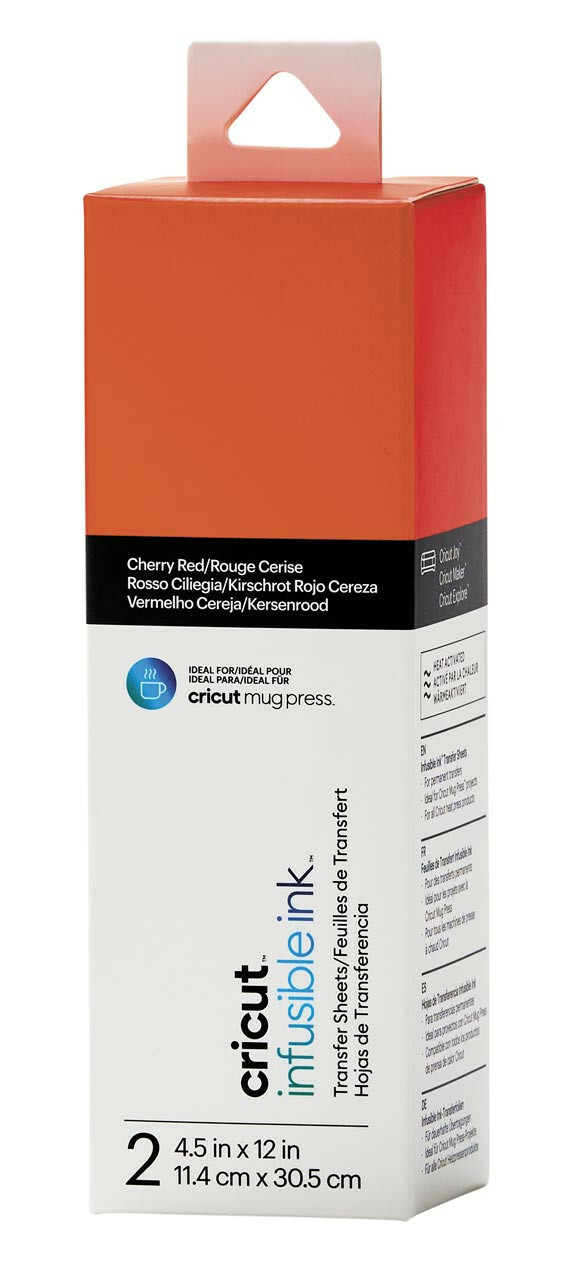 Cricut Joy Tazza Press: Foglie Infusible Ink 11,4x30,5 CM Rosso 2 Pezzi