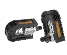 NEW! PRO+ FOLDEN PEDALS 876L IN BLACK/SILVER COMPATIBLE WITH 9/16 CRANK