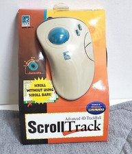 NOS vintage SCROLLTRACK trackball - Windows 3.1 95 98 - dual wheel programmable