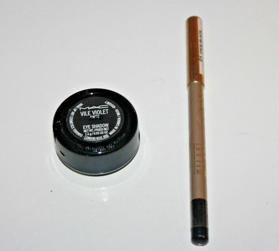 MAC Cosmetics Venomous Villains Vile Violet + Milani Eye Pencil #01 Lot Of 2 New - Image 2 of 3