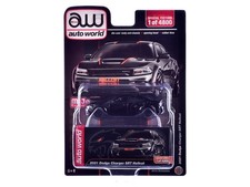 2021 DODGE CHARGER SRT HELLCAT BLACK 1/64 DIECAST MODEL BY AUTO WORLD CP8085
