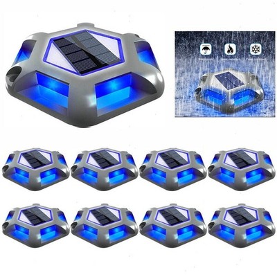 8Pks Solar Deck Lights LED Driveway Lights Dock Lights For Outdoor Garden IP65