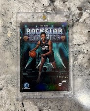 Ace Bailey 2025 Bowman Chrome Rockstar Rookies /125 Aqua Utah Jazz RC SP #RR-5