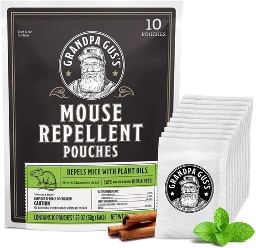 10pk Grandpa Gus's Natural Mouse Deterrent Pouches Peppermint Air Freshener video thumbnail