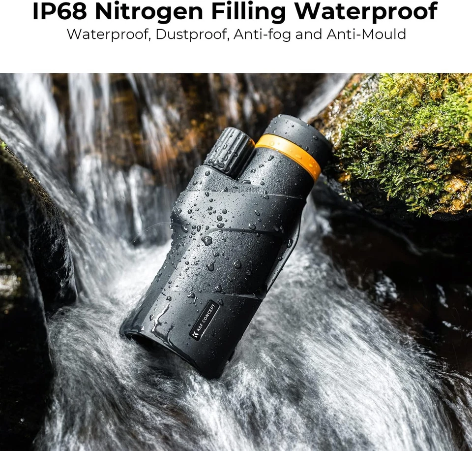 12X50 HD Waterproof Monocular w/ Tripod & Phone Holder – BAK4 Lens - Image 2 of 4