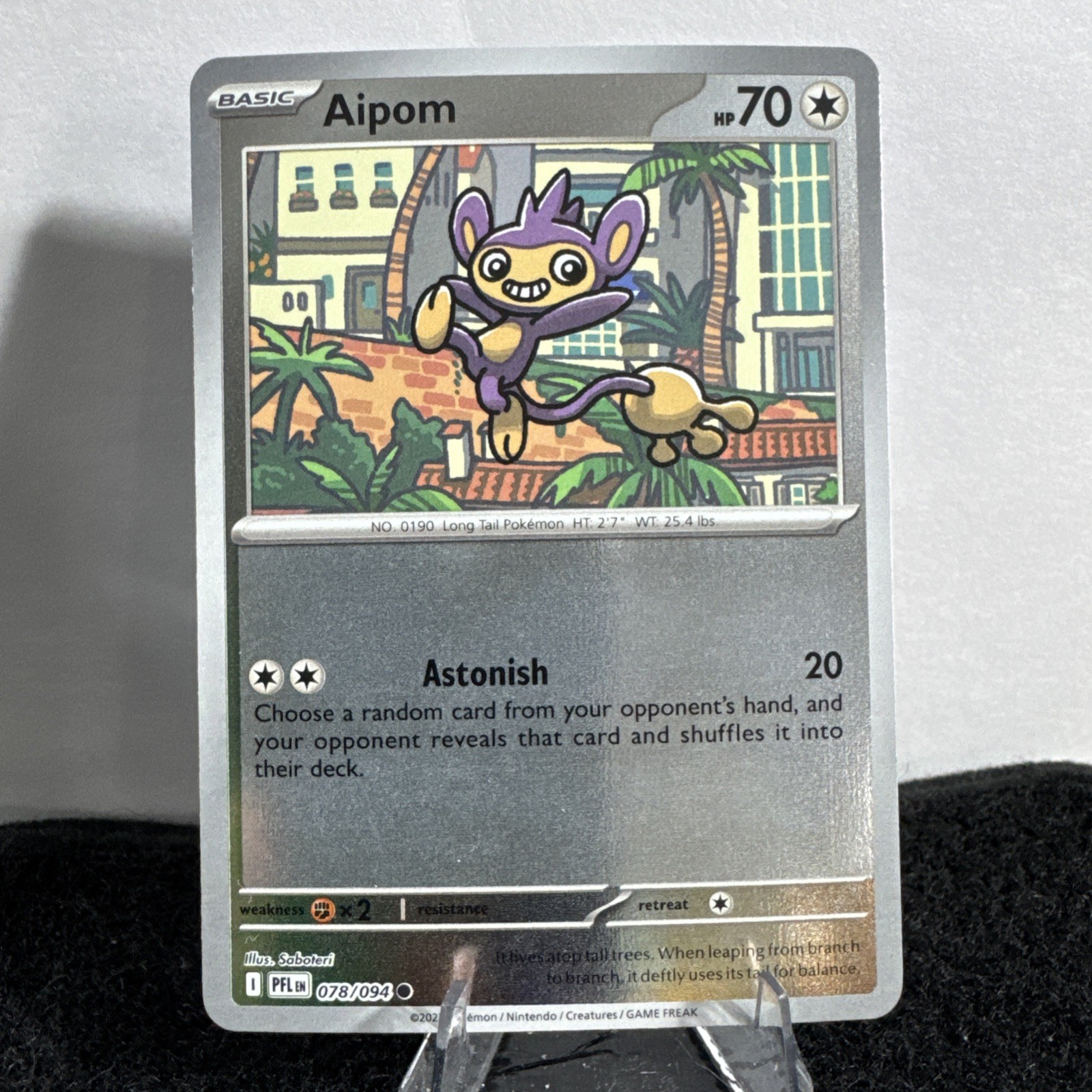 Aipom 078/094 Phantasmal Flames Reverse Holo Pokémon TCG NM