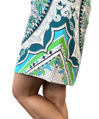 Emilio Pucci Vintage Logo Dress One-Piece #34 Multicolor Blue | eBay