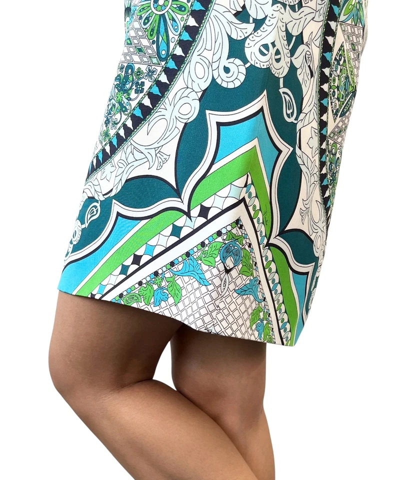 Vestido Emilio Pucci Vintage Logo Una Pieza #34 Multicolor Azul Foto 3 de 4