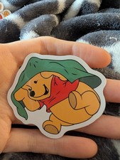 Winnie the Pooh Sticker Whimsical Cartoon Vinyl, Pooh