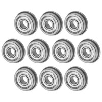 FüR 10-Pack F604ZZ Flansch-Kugellager, 4X12X4Mm Metall Abgedichtet Chromstahl