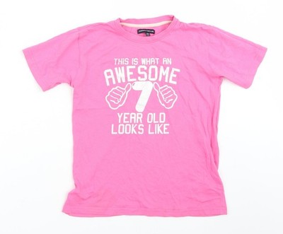 Basic-T-Shirt Mädchen UK Größe 7-8 Jahre Edward Sinclair rosa