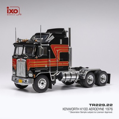 IXO MODELL LKW KENWORTH K100 AERODYNE SCHWARZ/ROT 1976 MASSSTAB 1:43 TR229