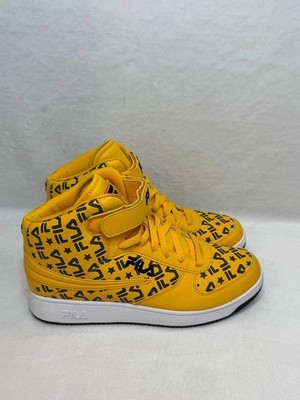 FILA Vulc 13 Mid Plus Men s 10.5 Yellow Graphic High Top Y2K Sneakers