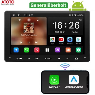 ATOTO Android 9 Zoll Doppel-DIN Autoradio RDS GPS Navi ChatGPT-AI Carplay FM/RDS