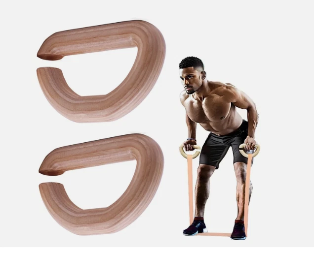 Wooden Resistance Bands Handles, Versatile Exercise Handles for Elastic Bands