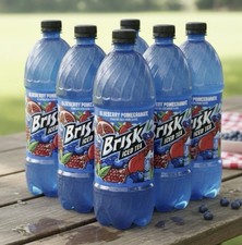 6 PACK NEW Brisk Blueberry Pomegranate Iced Tea, 1L Bottles, FREE SHIPPING