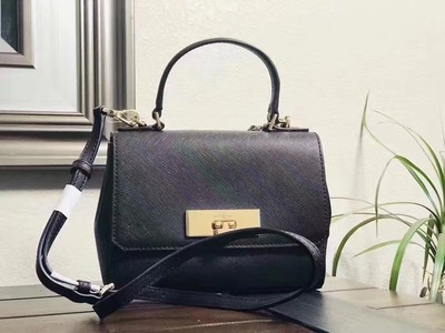 Michael Kors Mini Black Leather Crossbody Top Handle