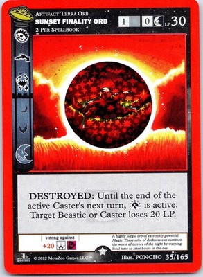 Sunset Finality Orb - 035/165 - Reverse Holo - LP - UFO First Edition