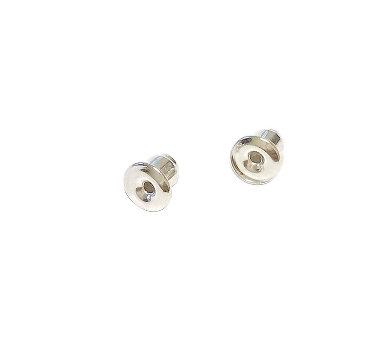 5.10mm aluminium on silicon rubber studs back for earring