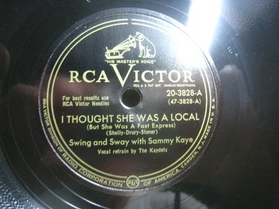 Sammy Kaye I Thought She Was a Local / Object of *RCA Victor 20-3828 10'' 78 rpm
