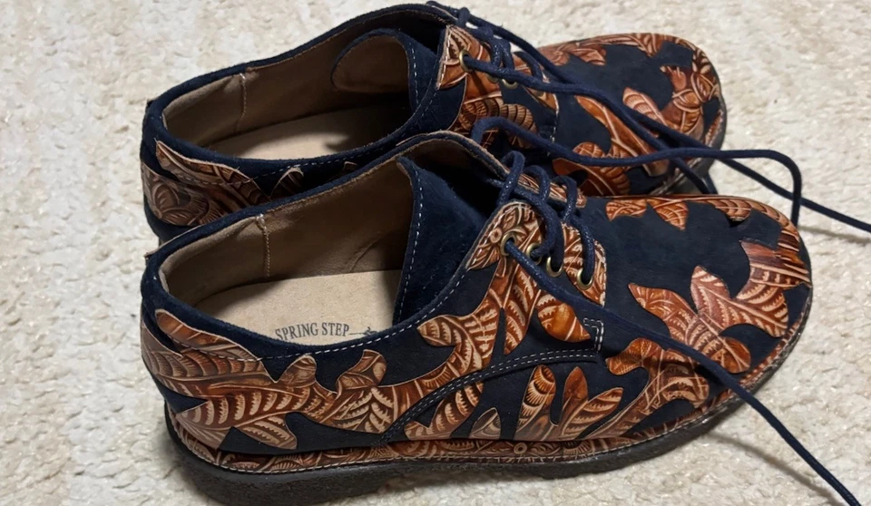 Spring Step L'Artiste Jigsaw Leather Oxford Shoes Lace-Up - 8 US - Image 3 of 4