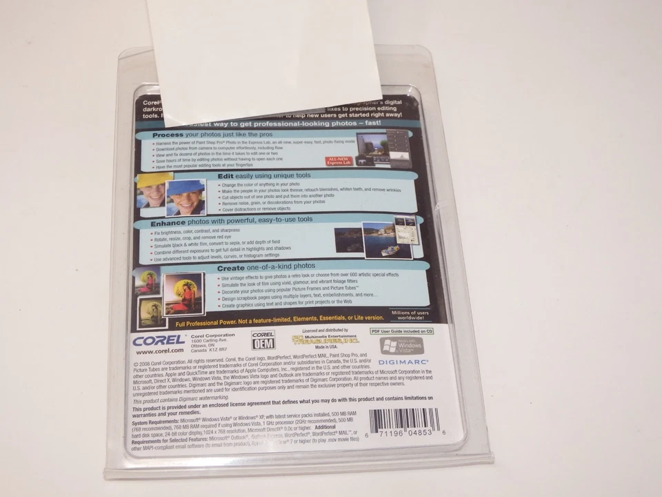 Corel Paint Shop Pro Photo X2 With 4gb Emtec USB Drive New Sealed Win Xp Vista - Image 3 of 3