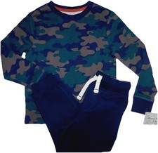 Tommy Bahama Boy's Outfit Camo T-Shirt Sweatpants Navy Blue Green SIZE XS/4 NEW