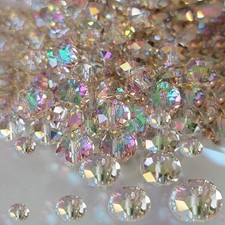 Crystal Glass Beads 800pcs 4mm 6mm 8mm 10mm Silver Champagne Jewelry Making