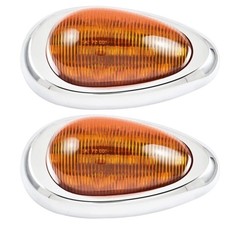 All Star Truck Parts Pair Qty 2 6 Amber Sleeper Cab Led Side Markerturn