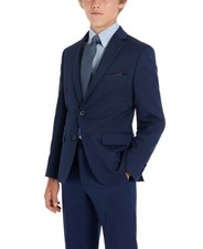 B by Brooks Brothers Big Boys Classic-Fit Stretch Suit Jacket - Blue Size 16R